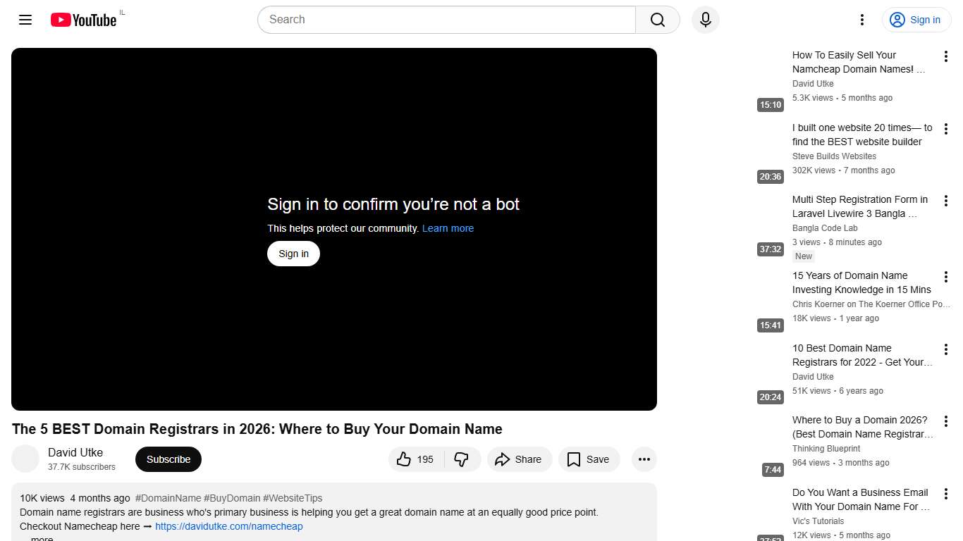 The 5 BEST Domain Registrars in 2026: Where to Buy Your Domain Name - YouTube